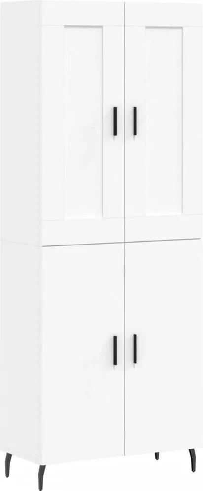 vidaXL fehér szerelt fa magasszekrény 69,5 x 34 x 180 cm