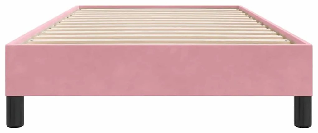vidaXL rózsaszín bársony rugós ágy matrac nélkül 100x210 cm