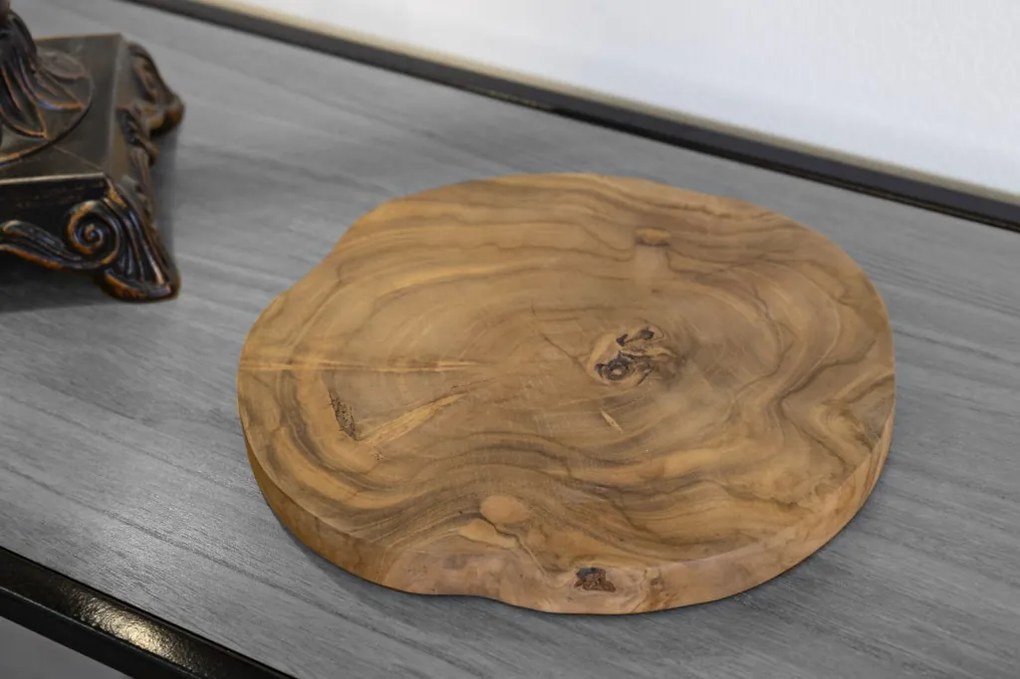 Tálca pokon teak ø 25x2cm