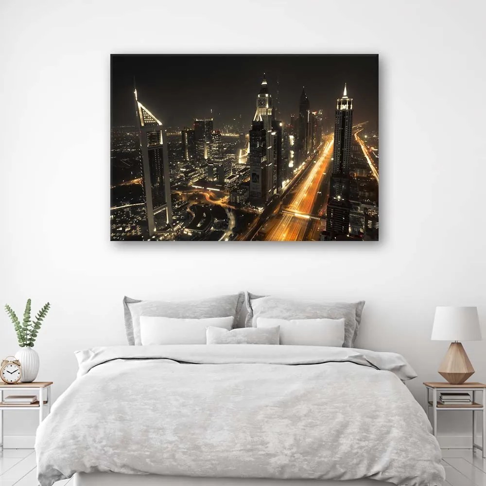 Gario Vászonkép Dubai égboltja éjszaka Méret: 100 x 70 cm