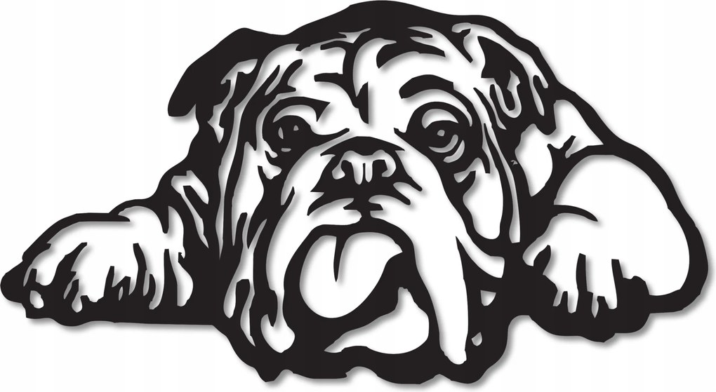 Mopsz Fali Dekoráció 3D Panel Áttört Kép Mopsz Fa Áttört Dekoráció