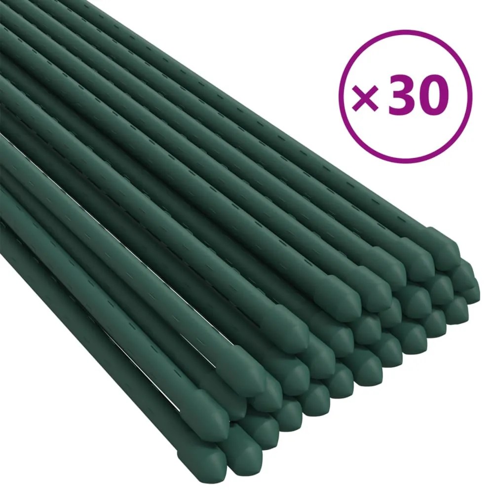 30 db zöld acél kerti növénykaró 150 cm