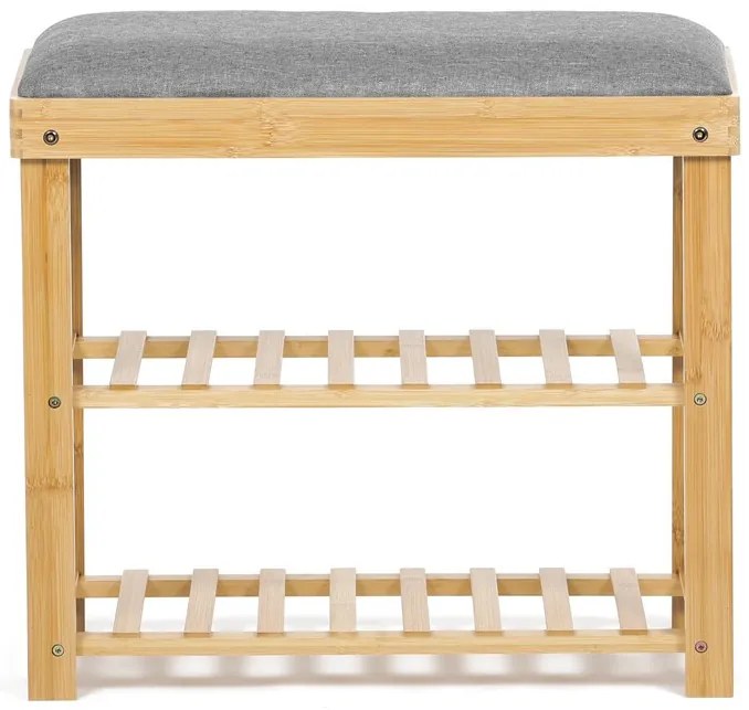 Natúr Bambusz Cipős, Szürke Színben DR-N1010 GREY2