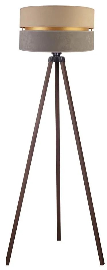 Duolla - Állólámpa DUO 1xE27/60W/230V átm. 44 cm bézs/szürke/barna