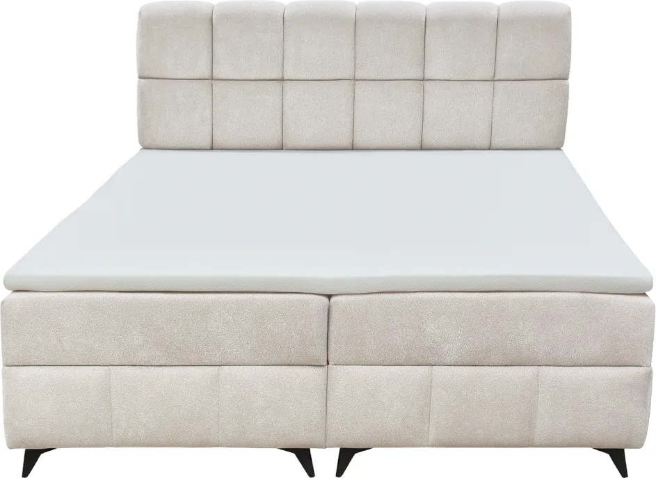 Boxspring ágy, 180x200, bézs, ALMA
