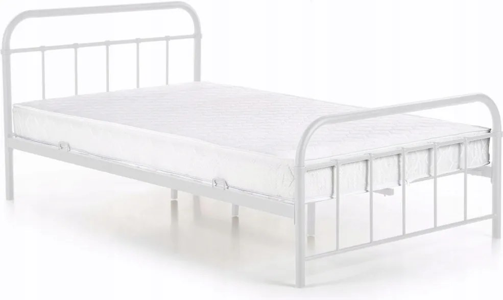 Ágy 120x200 cm fehér színben – PABLO