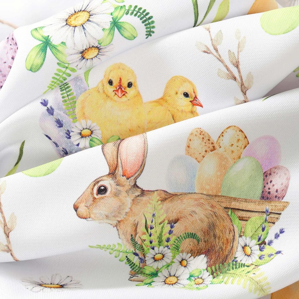 Goldea húsvéti ovális teflonos terítő - húsvéti szimbólumok 140 x 240 cm