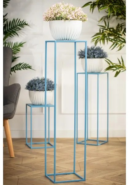 Virágállvány 100x24 cm kék