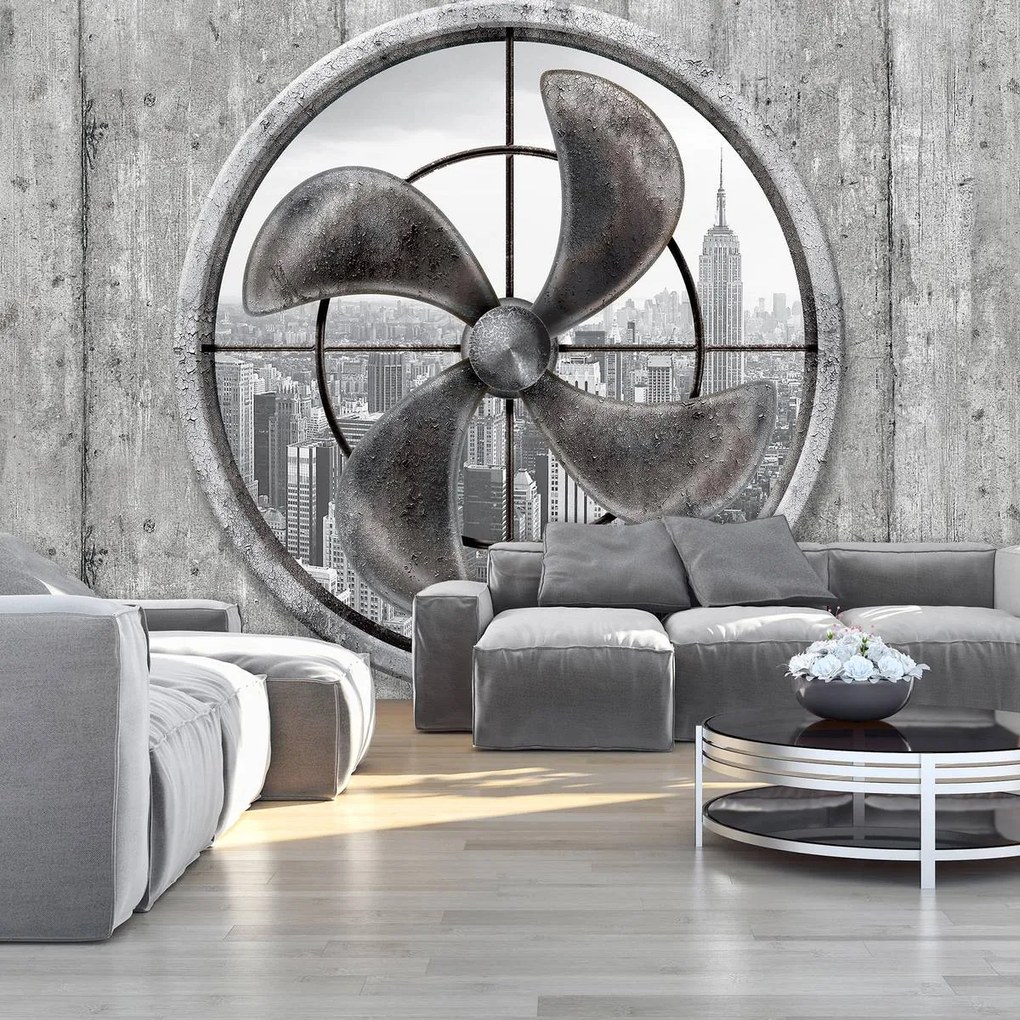 Fotótapéta - New York a propeller mögött (152,5x104 cm)