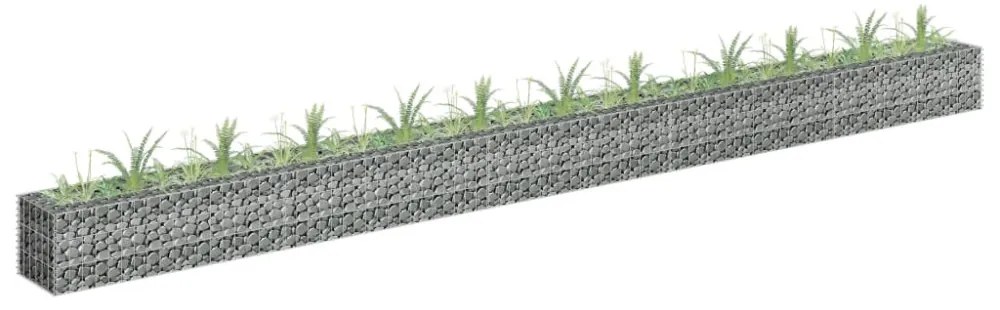 horganyzott acél gabion magaságyás 450 x 30 x 30 cm