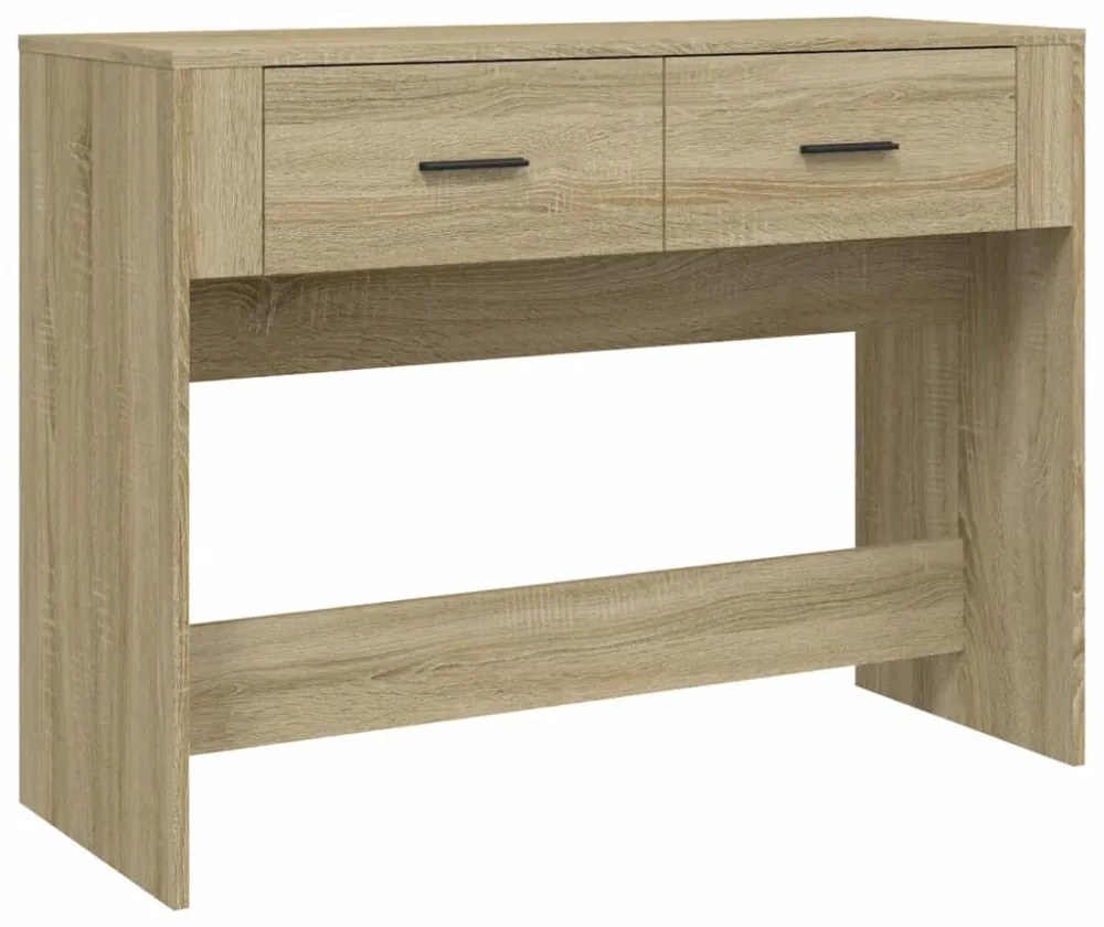 sonoma tölgy színű szerelt fa dohányzóasztal 100 x 39 x 75 cm