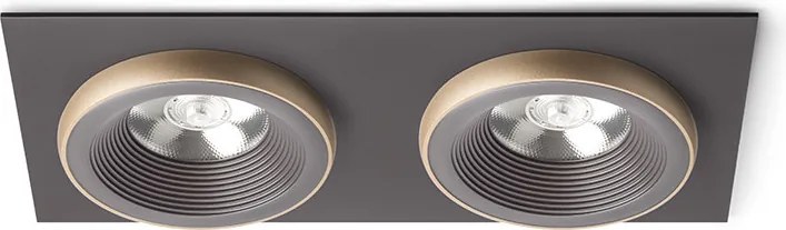 RENDL SHARM SQ II zápustná hnědá/perleťová zlatá 230V LED 2x10W 24° 3000K