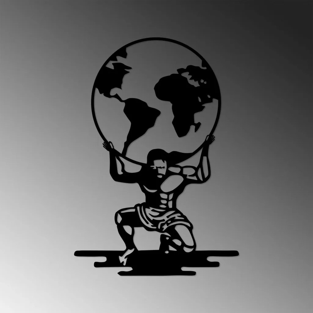 Atlas fém fali dekoráció, 49×70 cm