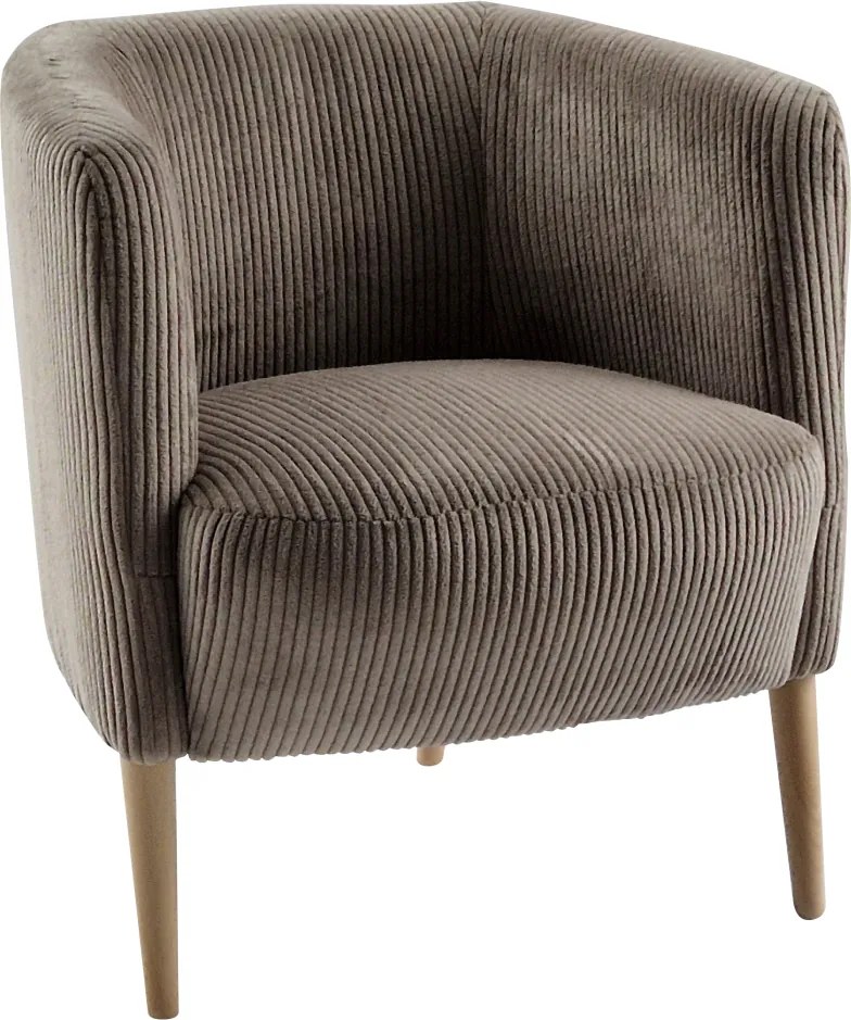 Fotel, szürkésbézs Taupe/bükk, ALIEN