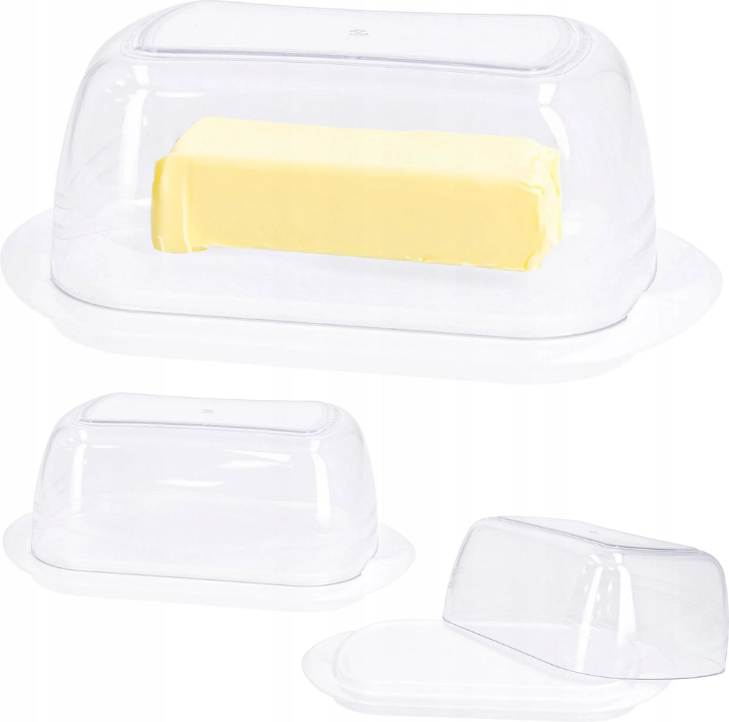 Vajtartó 18x11x7 cm vajtartó fedővel fehér