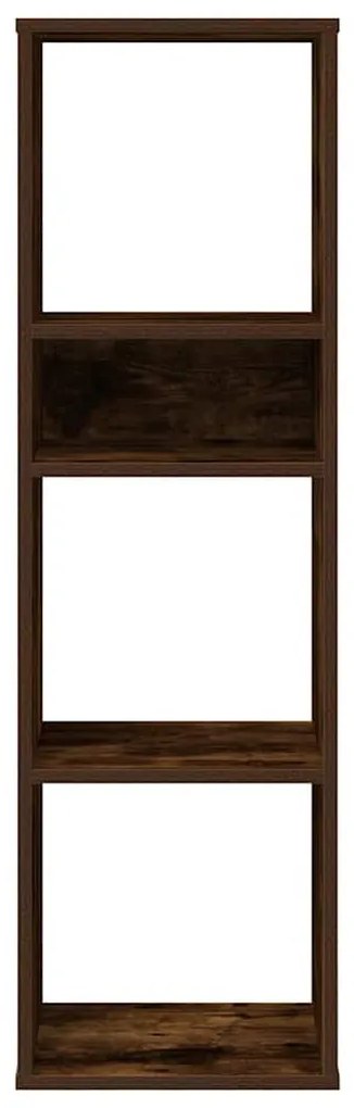 füstös tölgy színű szerelt fa könyvszekrény 34x31x112 cm