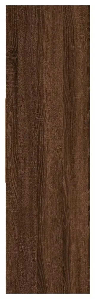 barna tölgy színű szerelt fa könyvszekrény 97,5 x 29,5 x 100 cm