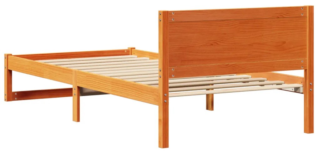Ágykeret Viasz barna Tömör fa 90 x 200 cm Masszív