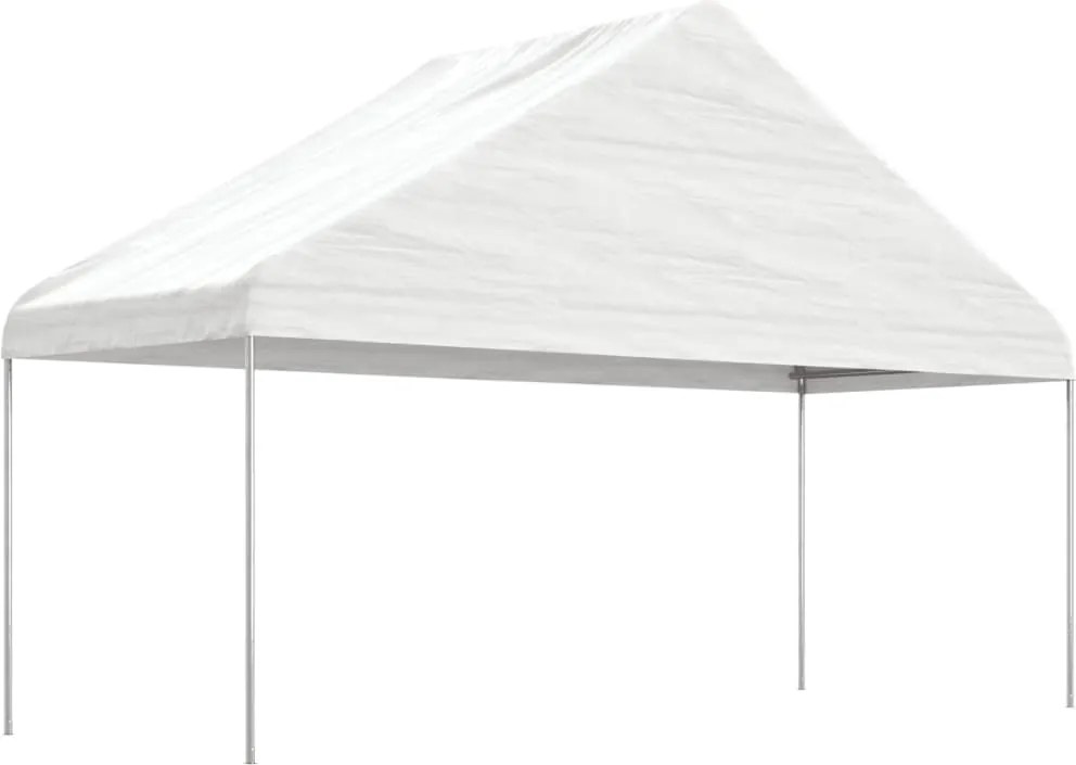 vidaXL fehér polietilén pavilon tetővel 5,88 x 2,23 x 3,75 m