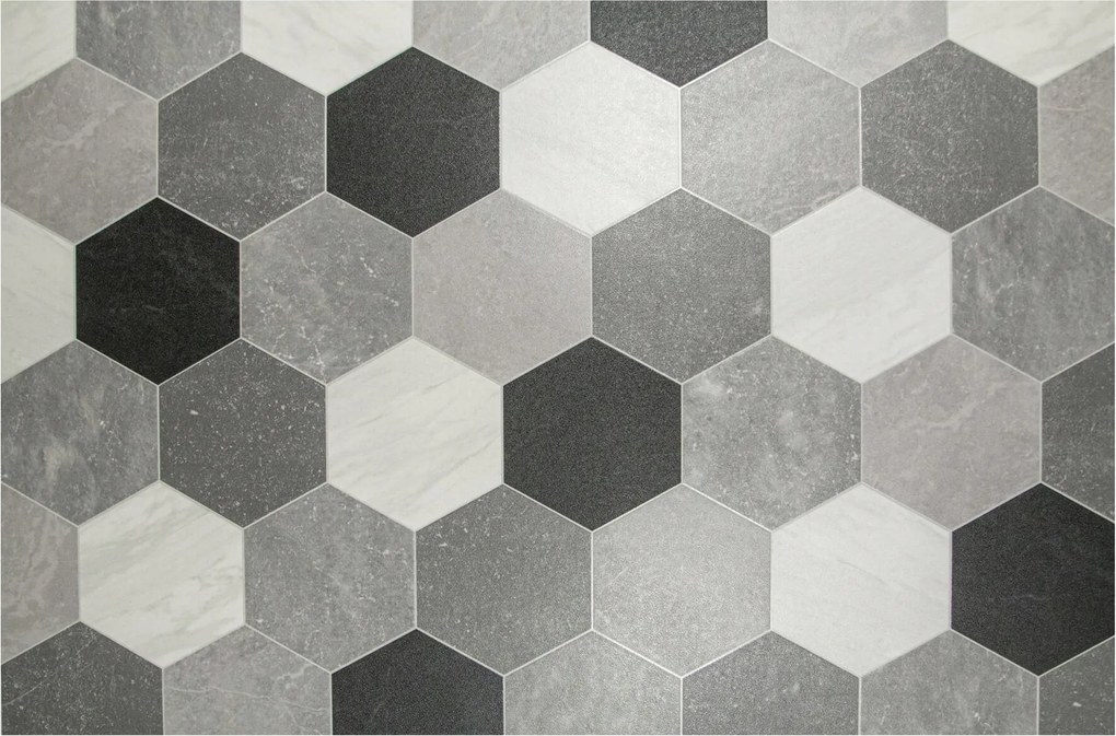 Pvc Padlószőnyeg 2m széles, Mint A Csempe Beton Márvány Méhsejt