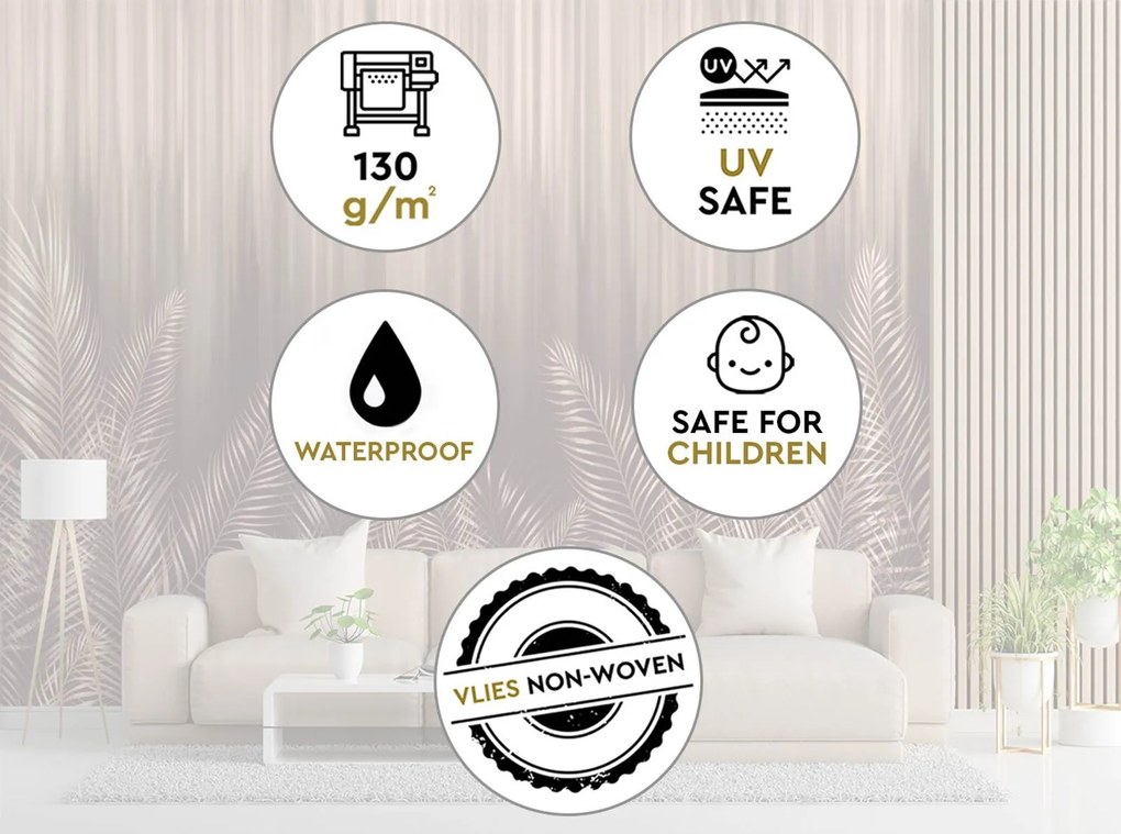 Gario Fotótapéta Egzotikus pálmalevelek, csillogás Anyag: Vlies, Méret: 250 x 175 cm