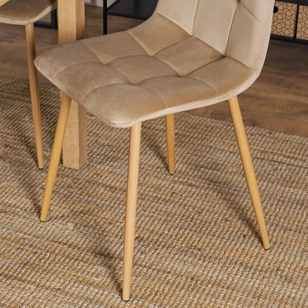 Bézs Bársony Étkezőszék. FREDY