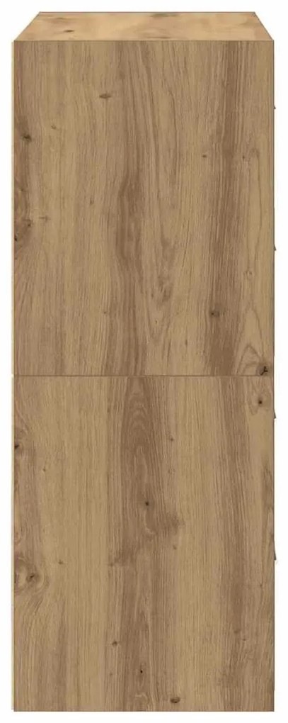 2 db kézműves tölgy szerelt fa szekrény 2 fiókkal 60x31x40 cm