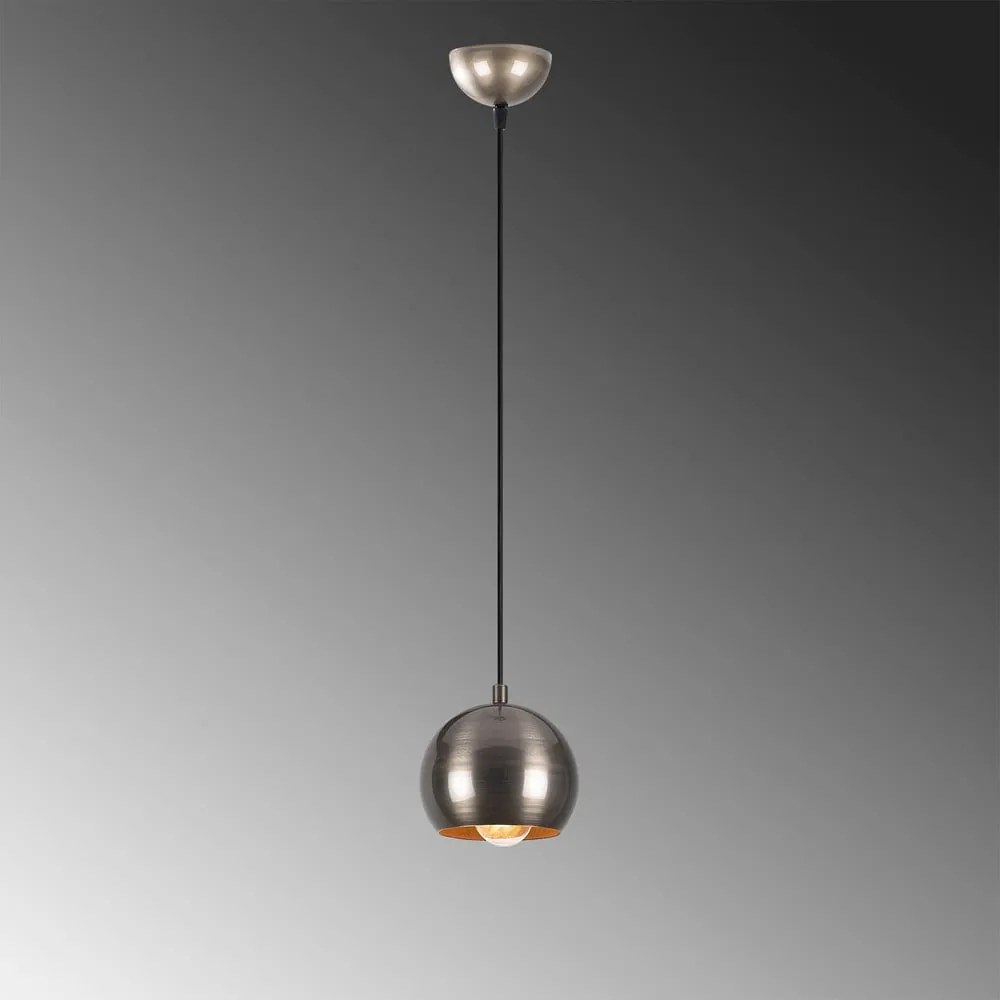 Ezüstszínű függőlámpa fém búrával ø 30 cm Berceste – Opviq lights