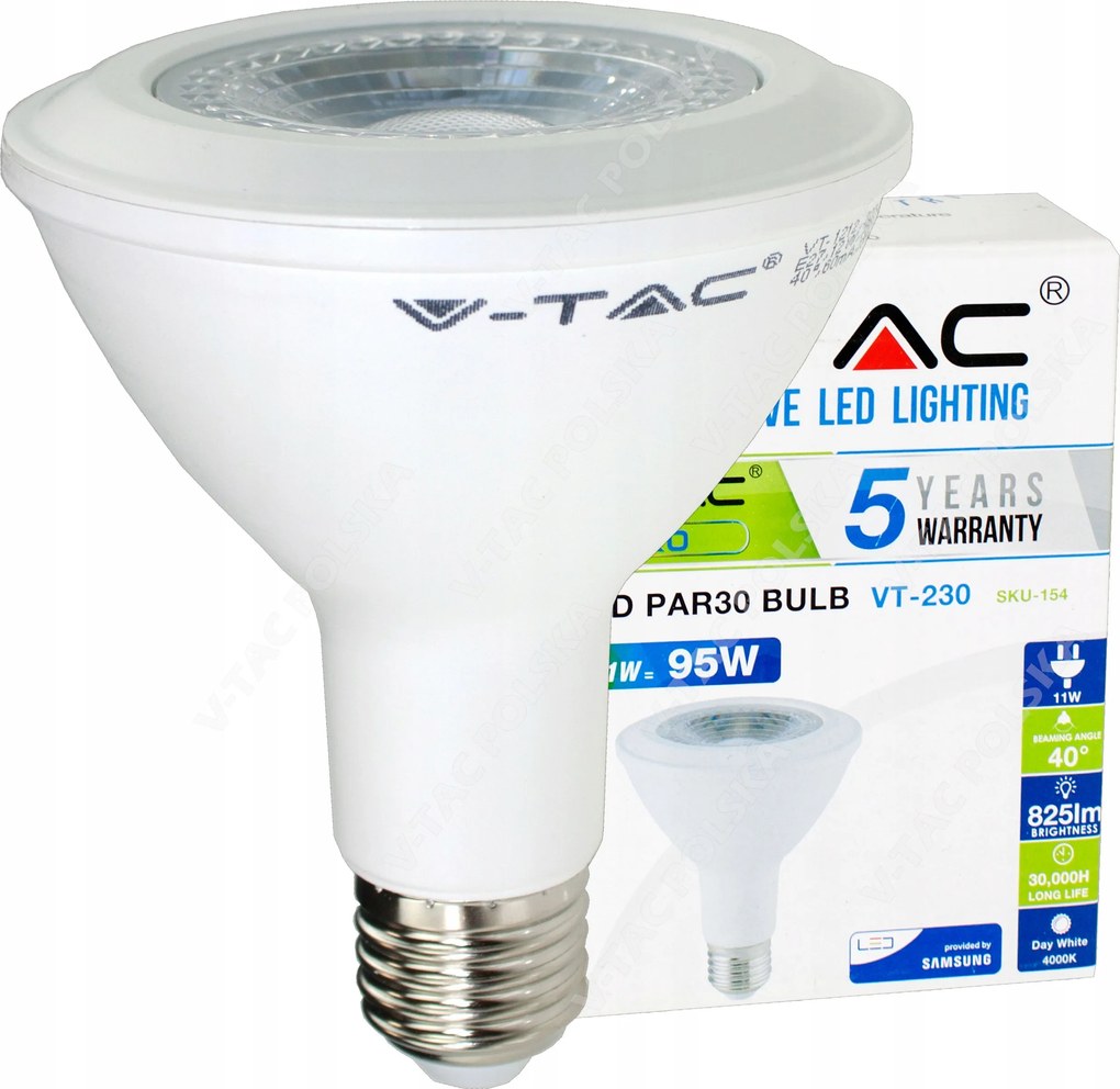 Halogén izzó Led lámpa PAR30 12W E27 VT-1212