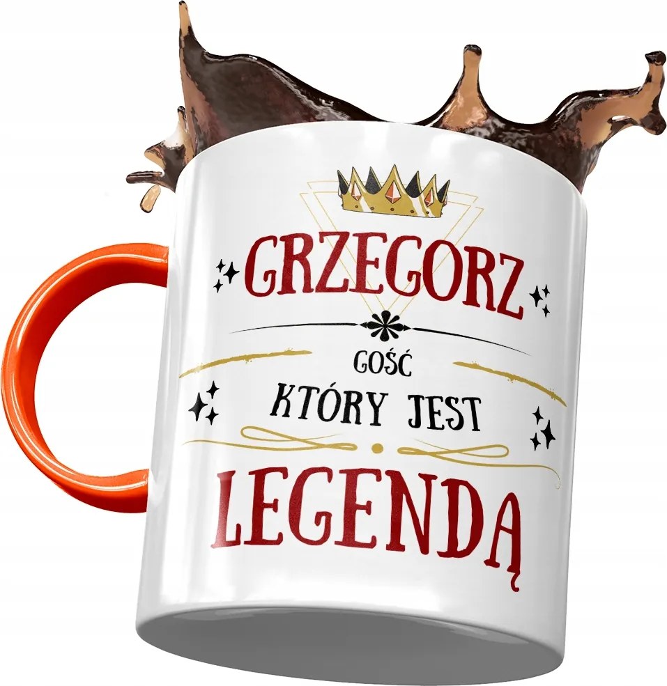 Narancssárga Bögre Gergelynek Ajándék Nyomtatott Fotóval