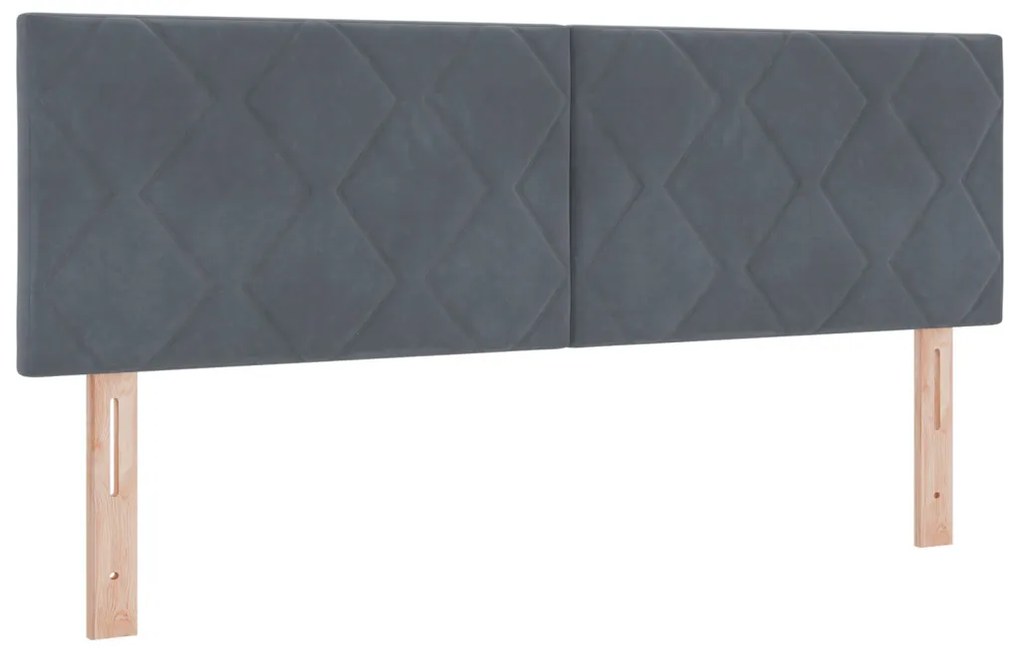 Boxspring ágy Matracokkal Sötét Szürke 160x200 cm Bársony