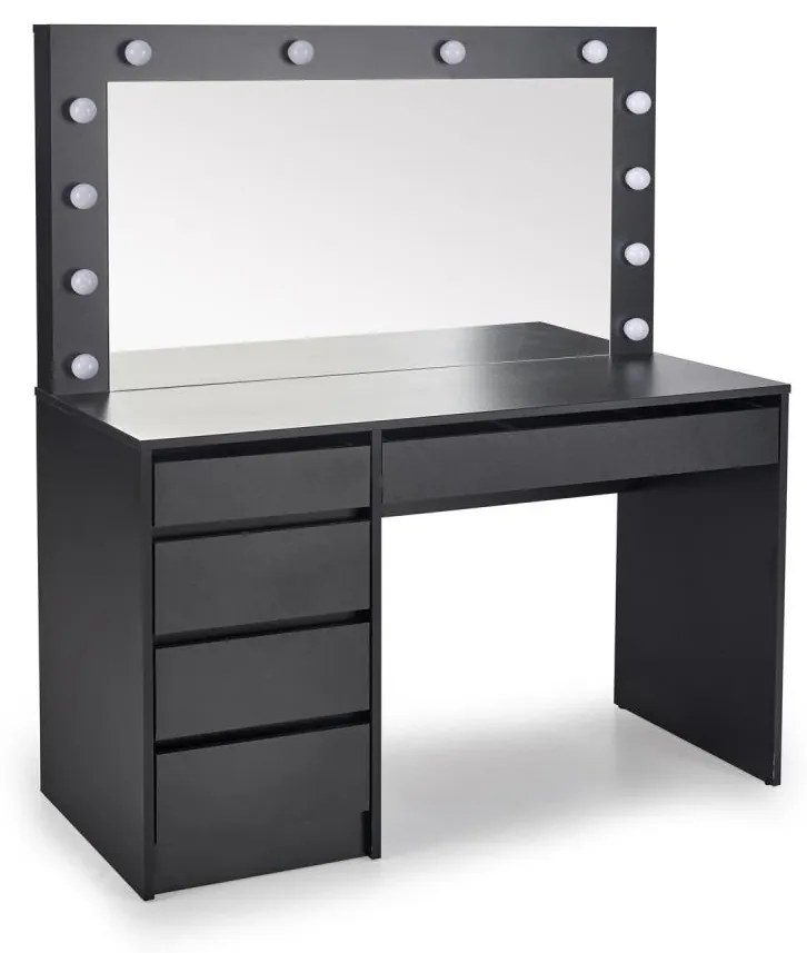 AMORIO sminkasztal fekete