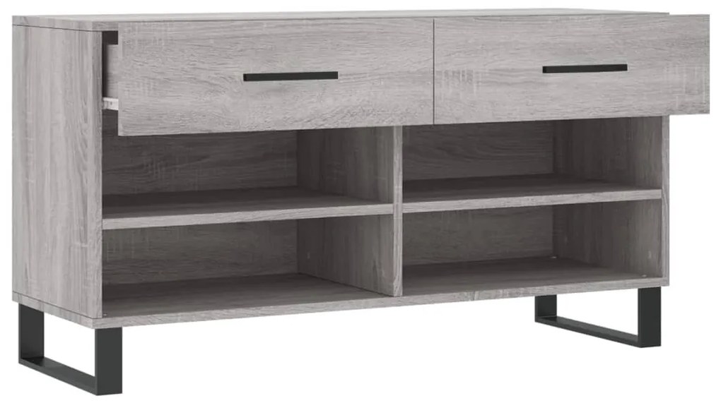 vidaXL szürke sonoma színű szerelt fa cipőpolc 102 x 35 x 55 cm