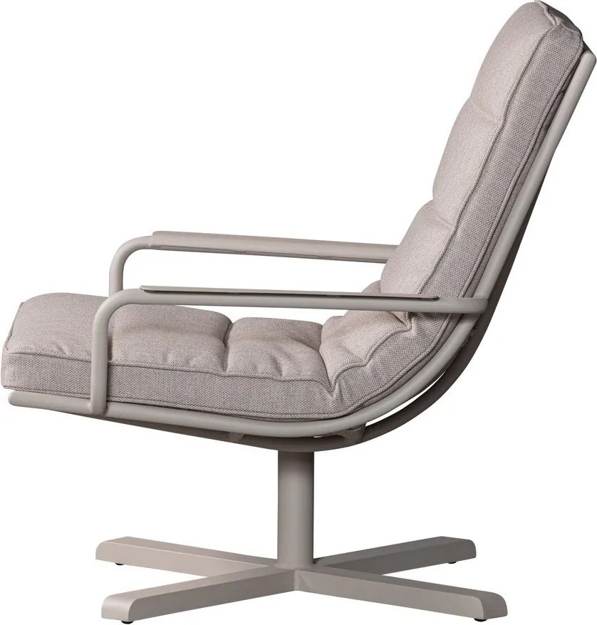 Szürkésbézs fém-párnázott kerti fotel Coosa – WOOOD