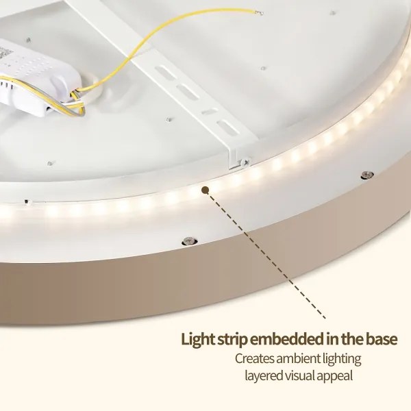 Brilagi - LED dimmelhető lámpatest GLASS POOL DOUBLE LED/48W/230V 40 cm bézs + távirányító