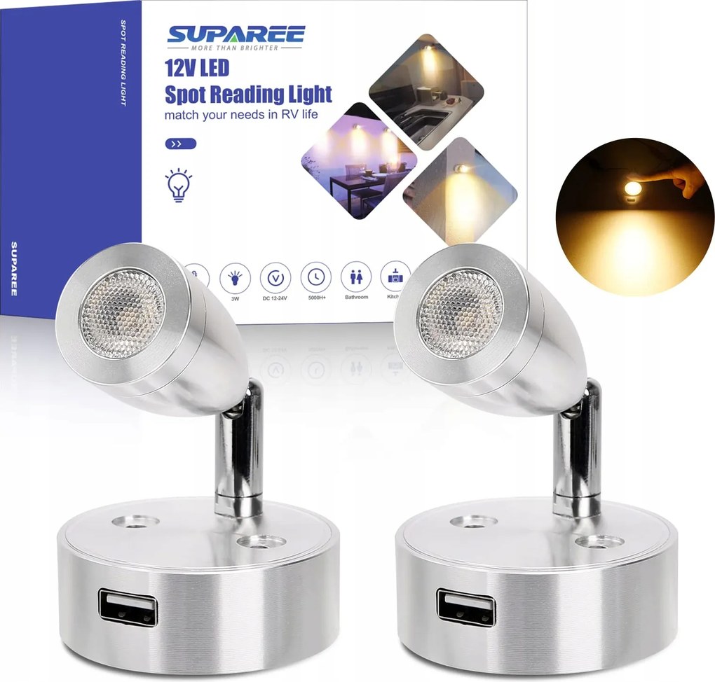 Suparee 12V Led spot olvasólámpa