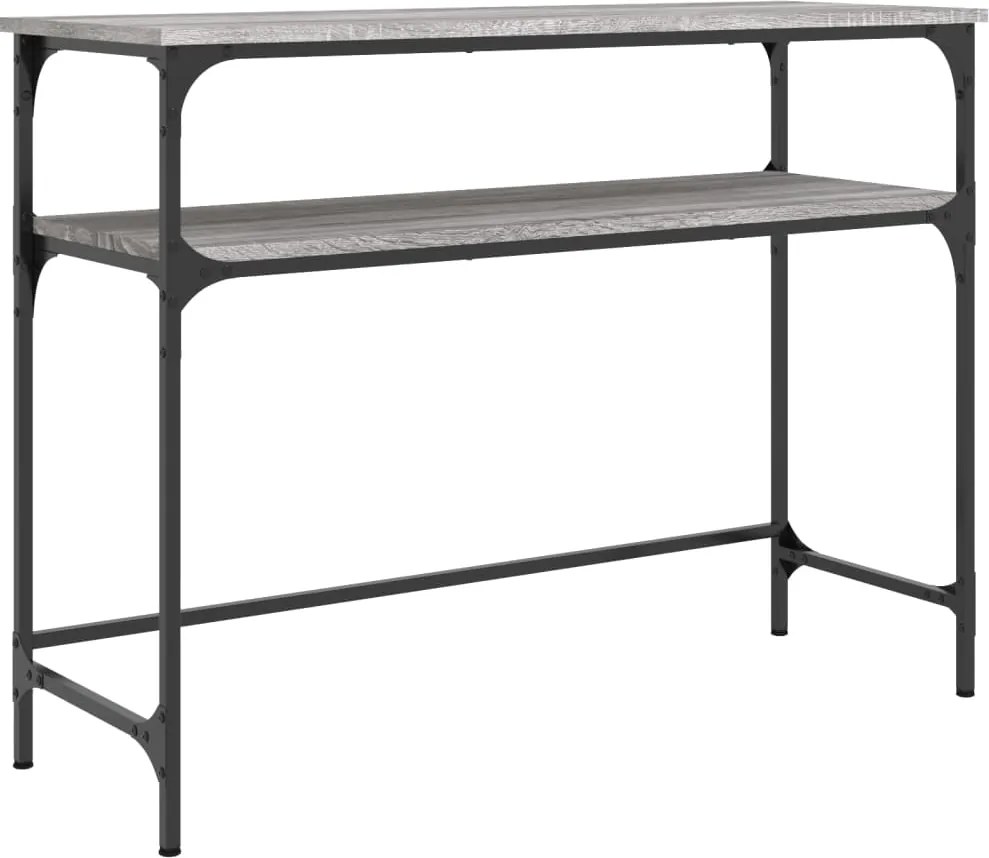vidaXL szürke sonoma színű szerelt fa konzolasztal 100x35,5x75 cm