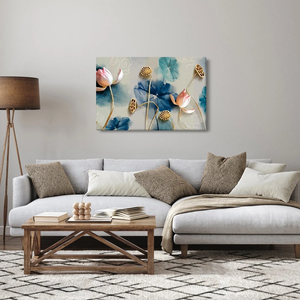 Kép virággal (90x60 cm)