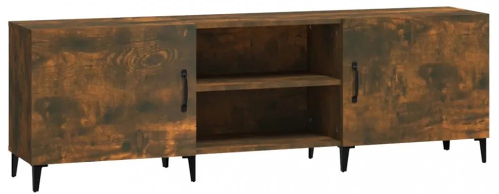 füstös tölgy színű szerelt fa TV-szekrény 150 x 30 x 44,5 cm