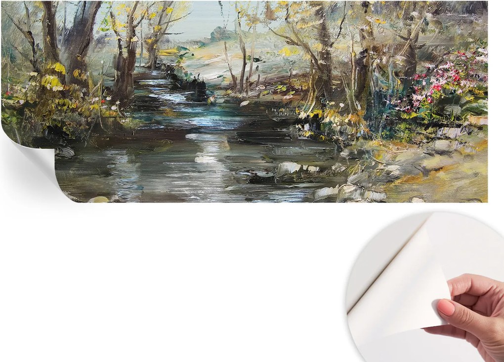 Dekoratív Öntapadós Tapéta Divatos Minták Erdei patak 250x104 cm