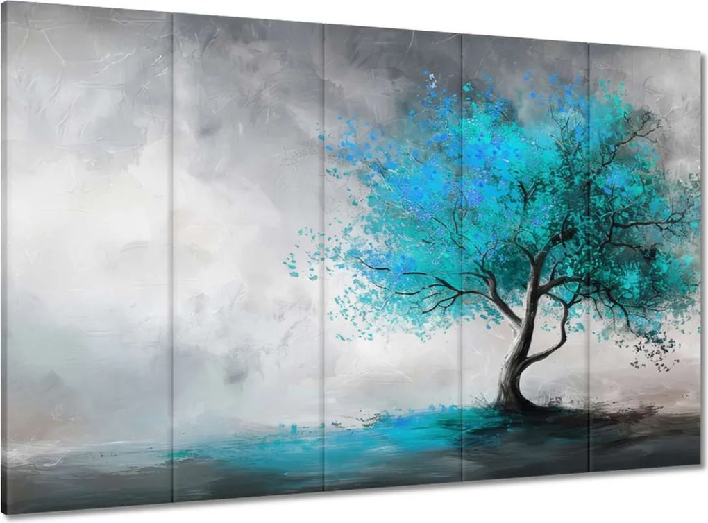 Vászonkép 100x70 Kék fa Modern Art