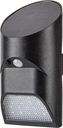 Sepik kültéri fali lámpa 3,6w 150lm ip44 fekete mozgásérzékelő fényérzékelő