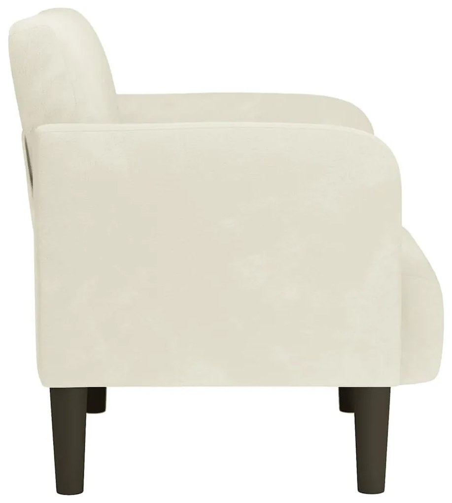 krém bársony kanapészék karfás szék 54 cm