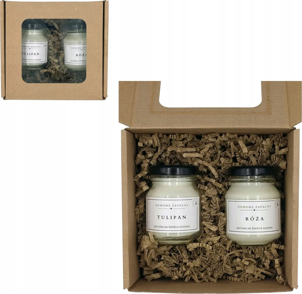 Illatos doboz szett 2x80 ml Szójagyertyák Kézzel Készített Ajándék
