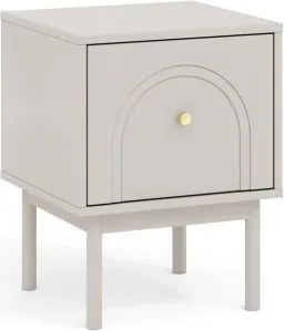 Éjjeliszekrény 1 ajtós kasmír színben arany fogantyúkkal – MAZOMA