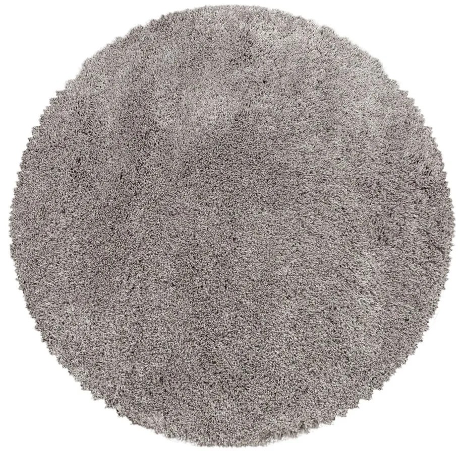 Világosbarna kerek szőnyeg ø 160 cm Fluffy – Ayyildiz Carpets