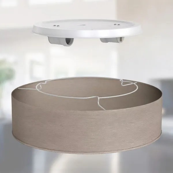 Mennyezeti lámpa 2x E27/40W/230V, Ø 38 cm, bézs