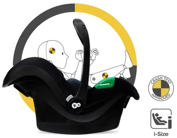 KINDERKRAFT - Kombinált babakocsi 3in1 ESME Pure fekete + autósülés MINK PRO