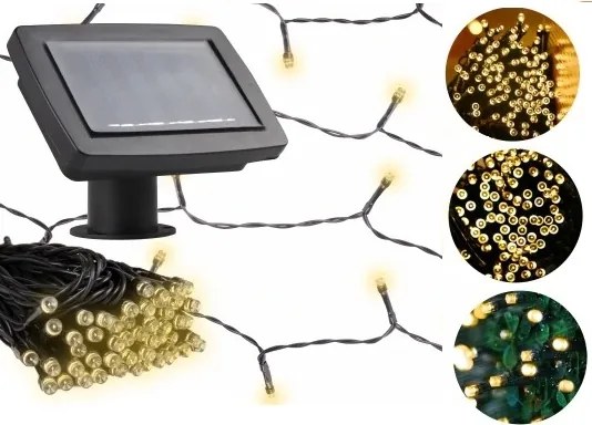 Napelemes Fényfüzér Napelemes Kerti Fénylánc Erkélyre 100 Led
