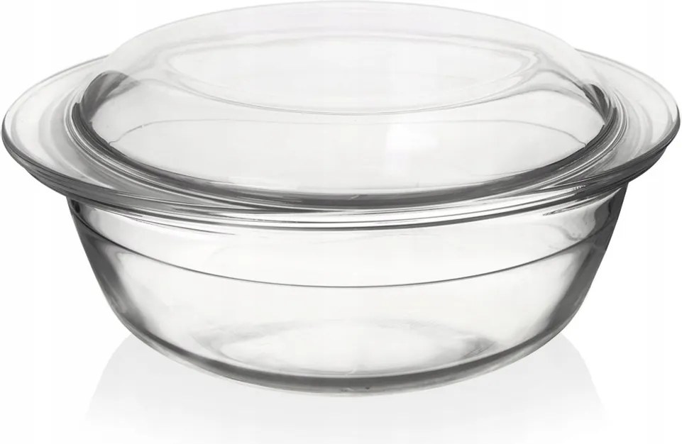 Hőálló Üveg Edény Fedővel Sütőforma Rakott